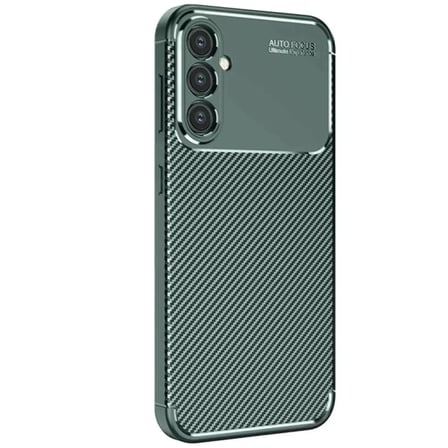 Newface Samsung Galaxy S25 Kılıf Auto Focus Karbon Kapak - Koyu Yeşil