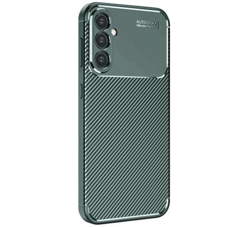 Newface Samsung Galaxy S25 Kılıf Auto Focus Karbon Kapak - Koyu Yeşil
