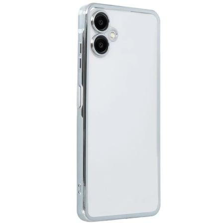 Newface Samsung Galaxy A06 Kılıf Razer Lensli Silikon - Gümüş