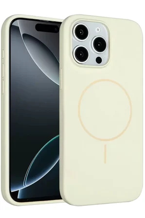 Joko Apple iPhone 14 Pro Max Kılıf Jully Magsafe Kapak - Bej