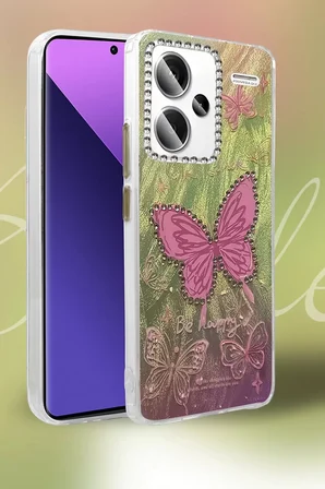 Newface Xiaomi Redmi Note 13 Pro Plus Kılıf Blade Aynalı Desenli Kapak - Desen 4