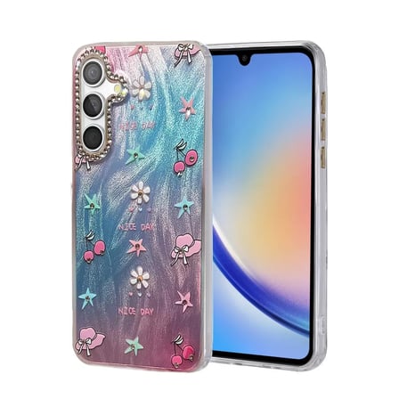 Newface Samsung Galaxy A34 5G Kılıf Blade Aynalı Desenli Kapak - Desen 4
