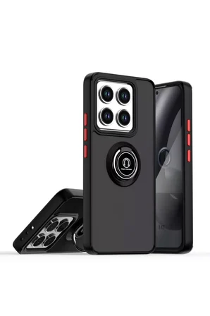 Newface Xiaomi Mi 15 Pro Kılıf Montreal Yüzüklü Silikon Kapak - Siyah