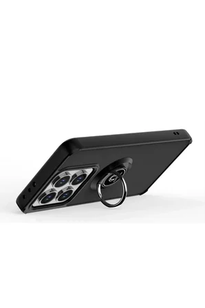 Newface Xiaomi Mi 15 Pro Kılıf Montreal Yüzüklü Silikon Kapak - Lacivert