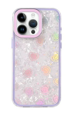 Newface Apple iPhone 15 Pro Max Lumi Desenli Kapak - Mor
