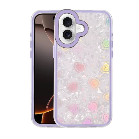 Newface Apple iPhone 16 Lumi Desenli Kapak - Mor