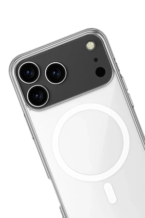 Newface Apple iPhone 17 Pro Kılıf Magneticsafe Şeffaf Silikon - Şeffaf