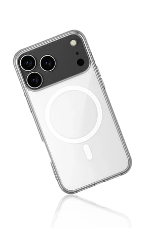 Newface Apple iPhone 17 Pro Kılıf Magneticsafe Şeffaf Silikon - Şeffaf