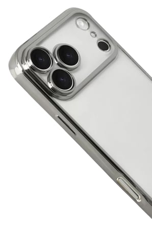 Newface Apple iPhone 17 Pro Max Razer Lensli Silikon - Gümüş