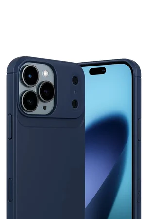 Newface Apple iPhone 17 Pro Auto Focus Karbon Kapak - Lacivert