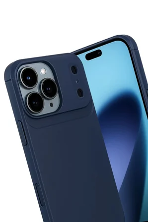 Newface Apple iPhone 17 Pro Auto Focus Karbon Kapak - Lacivert