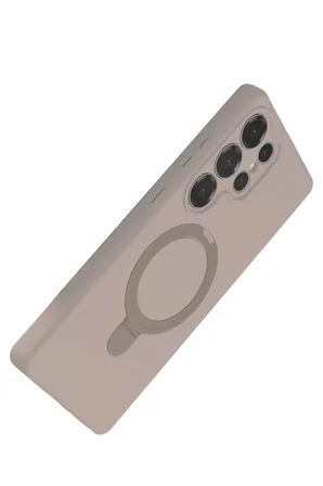 Newface Samsung Galaxy S25 Ultra Regal Magsafe Standlı Kapak - Çöl Titanyum
