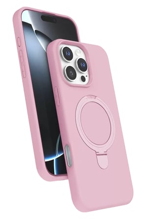 Newface Apple iPhone 16 Pro Max Regal Magsafe Standlı Kapak - Açık Pembe