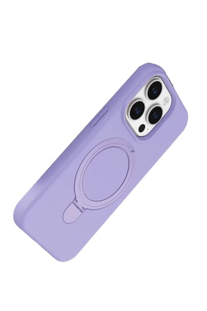 Newface Apple iPhone 15 Pro Max Regal Magsafe Standlı Kapak - Lila