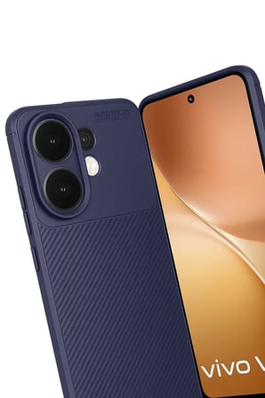 Newface Vivo V60 5G Auto Focus Karbon Kapak - Lacivert