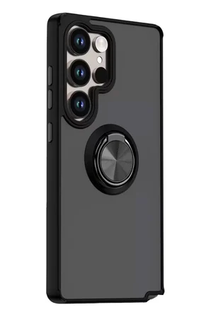 Newface Samsung Galaxy S26 Ultra Montreal Yüzüklü Silikon Kapak - Siyah