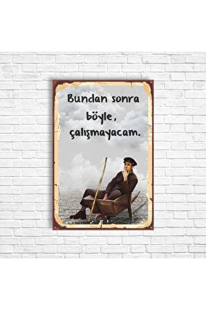 Kemal Sunal Yeşilçam Retro Ahşap Poster