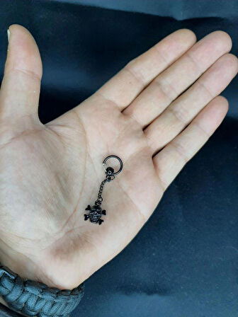 MRYart Kuru Kafa Unisex Çelik Küpe