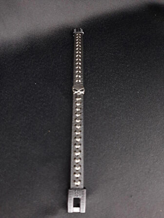 Unisex Suni Deri Metal Detaylı El Yapımı Bileklik