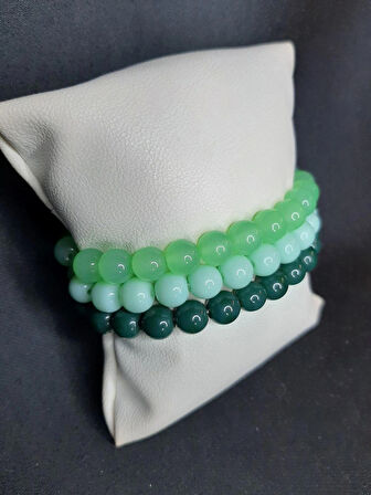 MRYart 3’lü Cam Boncuk Bileklik Seti – 3 Al Az Öde Fırsatı Unisex