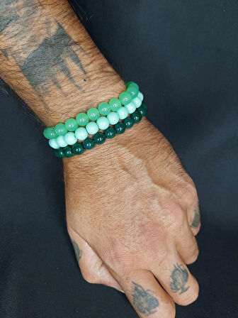 MRYart 3’lü Cam Boncuk Bileklik Seti – 3 Al Az Öde Fırsatı Unisex