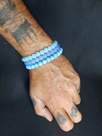 MRYart 3’lü Cam Boncuk Bileklik Seti – 3 Al Az Öde Fırsatı Unisex