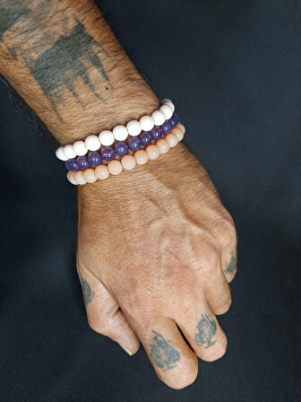 MRYart 3’lü Cam Boncuk Bileklik Seti – 3 Al Az Öde Fırsatı Unisex