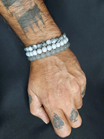 MRYart 3’lü Cam Boncuk Bileklik Seti – 3 Al Az Öde Fırsatı Unisex