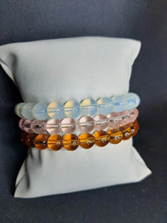 MRYart 3’lü Cam Boncuk Bileklik Seti – 3 Al Az Öde Fırsatı Unisex