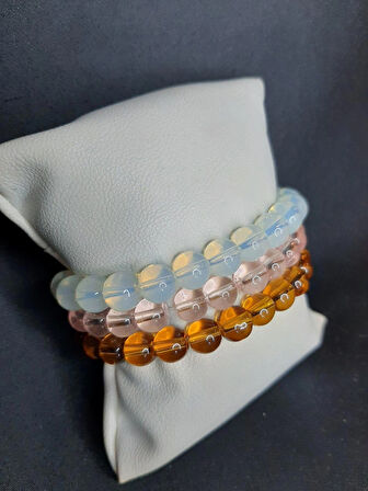 MRYart 3’lü Cam Boncuk Bileklik Seti – 3 Al Az Öde Fırsatı Unisex