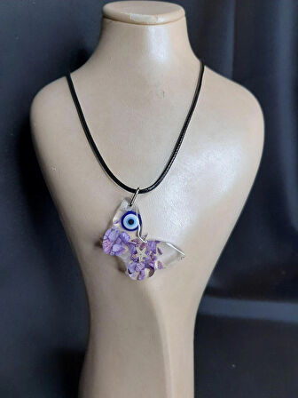 MRYart Kelebek Epoksi Kolye Zarif ve Şık Tasarım