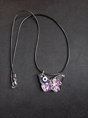 MRYart Kelebek Epoksi Kolye Zarif ve Şık Tasarım