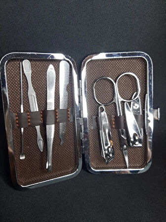 MRYart Kerışık Renkli 7 Parça Manikür / Pedikür Kutulu Törpü Set