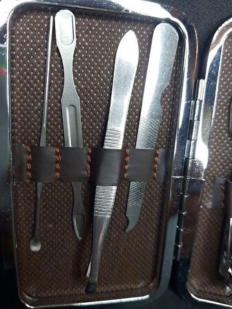 MRYart Kerışık Renkli 7 Parça Manikür / Pedikür Kutulu Törpü Set