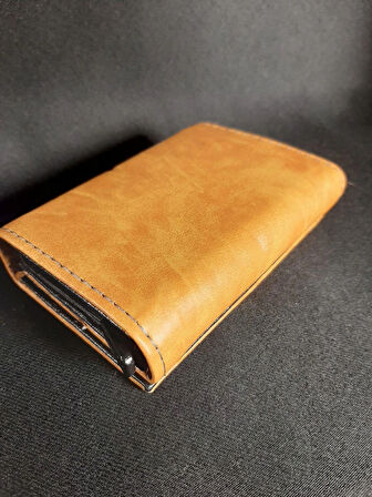 MRYart Mekanizmalı Kızaklı Kartlık Cüzdan Kağıt Para Bölmeli