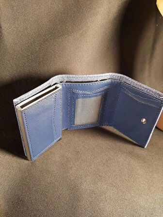 MRYart Mekanizmalı Kızaklı Kartlık Cüzdan Kağıt Para Bölmeli