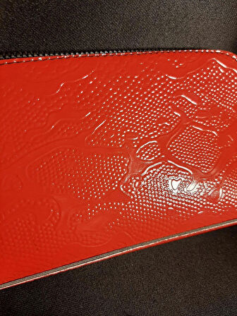 MRYart Kırmızı Renk Dikdörtgen Suni Deri Cüzdan