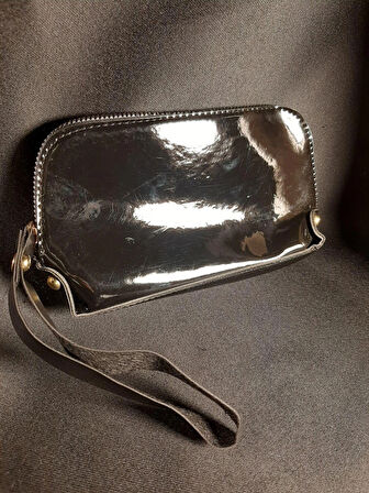 MRYart Siyah Renk Siyah Dikdörtgen Suni Deri Cüzdan