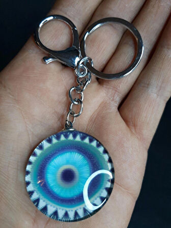 MRYart Nazar Cam Anahtarlık