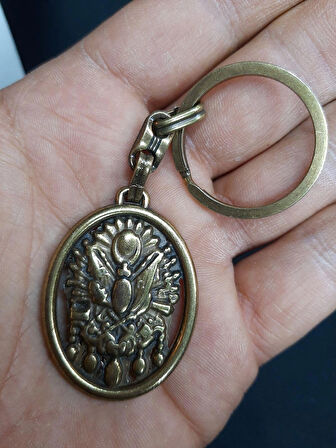 MRYart Osmanlı Bayrağı Metal Anahtarlık