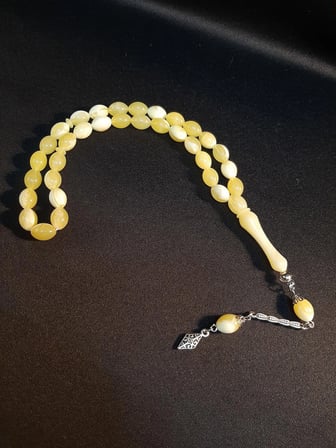 MRYart Beyrut Damla Kehribar 8 mm 33 lük Tesbih