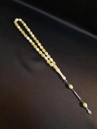 MRYart Beyrut Damla Kehribar 8 mm 33 lük Tesbih