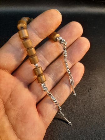 MRYart Mat Bakır Renk Hematit Taşı Zaza Tesbih