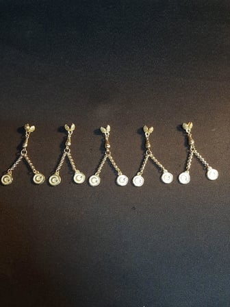 MRYart Gold Renk Metal 5li Tesbih Püskülü