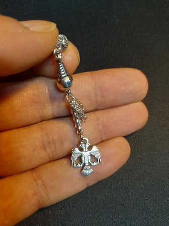 MRYart Gümüş Renk Metal 3 Adet Tesbih Püskülü