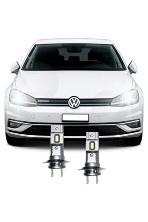 VW YENİ GOLF 7,5 LED XENON H7 KISA FAR OTO AMPUL SETİ Mini Led 2'li Set