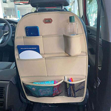 
Fiat Egea HB Deri Koltuk Arkası Organizer Düzenleyici Koruyucu BEJ