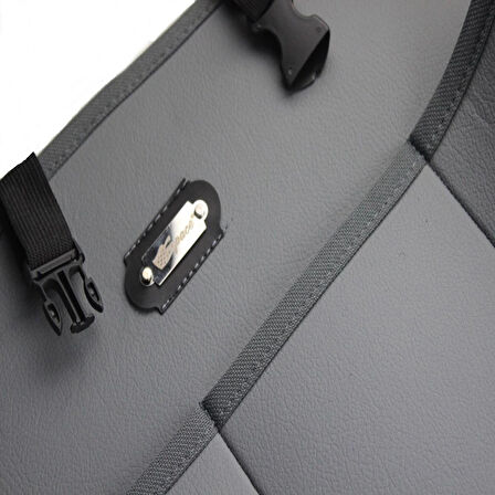 Hyundai İ30 Eski Araç İçi Deri Koltuk Arkası Organizer Düzenleyici Koruyucu Gri