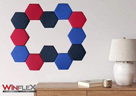 12 ADET ALTIGEN AKUSTİK KUMAŞ KAPLI PANEL-(17x20CM)