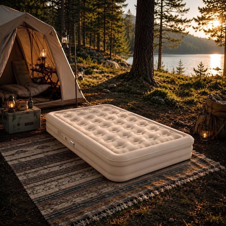 Inflatable Mattress  Üç Kişilik Şişme Kamp ve Seyahat Yatağı